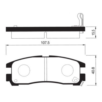 Колодки задние CHRYSLER SEBRING 01-07, MITSUBISHI GALANT V/VI, PAJERO I/II <b>SANGSIN SP1046R</b>