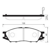 Колодки передние NISSAN ALMERA CLASSIC B10, ALMERA N16 <b>SANGSIN SP1156</b>