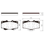 Тормозные колодки дисковые <b>SANGSIN SP1222</b>