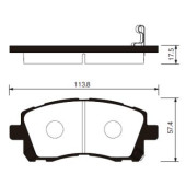 Тормозные колодки дисковые <b>SANGSIN SP1225</b>