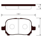 Колодки передние LEXUS RX300 98-03, TOYOTA CAMRY V20 96-01 <b>SANGSIN SP1226</b>