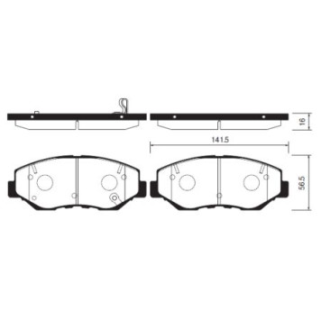 Тормозные колодки дисковые <b>SANGSIN SP1237</b>