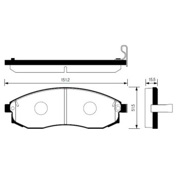 Тормозные колодки дисковые <b>SANGSIN SP1256</b>