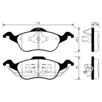 Тормозные колодки дисковые <b>SANGSIN SP1259</b>
