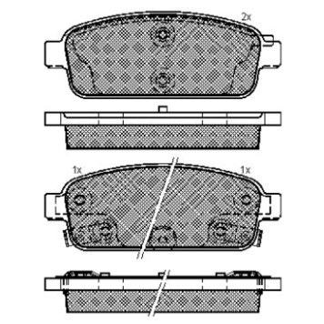 Колодки задние CHEVROLET CRUZE, OPEL ASTRA J, MOKKA <b>SANGSIN SP1363</b>