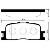 Колодки задние TOYOTA CAMRY V30/V40, HIGHLANDER, CHERY AMULET II 10-14 <b>SANGSIN SP2038</b>