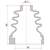 Пыльник шруса внутренний задн. прав. HONDA CR-V RE (смазка, 2 хомута. резина) <b>SAT BKFD-030</b>