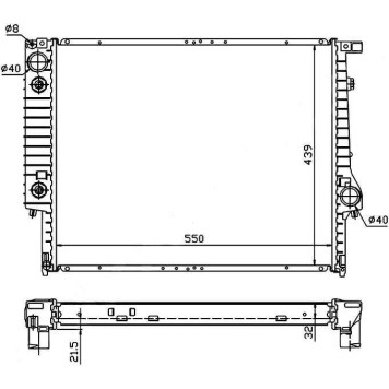 Радиатор BMW 3-SERIES E30 2.0 / 2.4D / 2.4TD / 2.5 82-90 / BMW E34 3.0 88-96 / E32 3.0 86-94 <b>SAT BW0002</b>