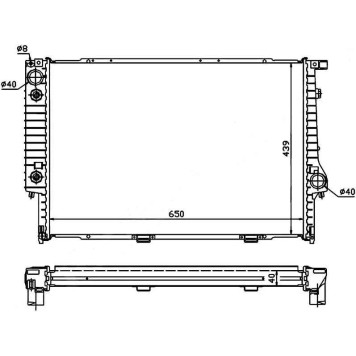 Радиатор BMW 5-SERIES E34 2.4TD / 3.0 / 4.0 / BMW E32 3.0 / 4.0 / 5.0 86-94 / / BMW E31 4.0 / 5.0 89-94 <b>SAT BW0007</b>