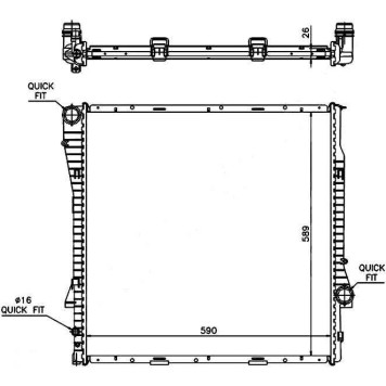 Радиатор BMW X5 E53 3.0 / 3.0TD 00-07 / 4.4 M62 99-03 <b>SAT BW0010</b>