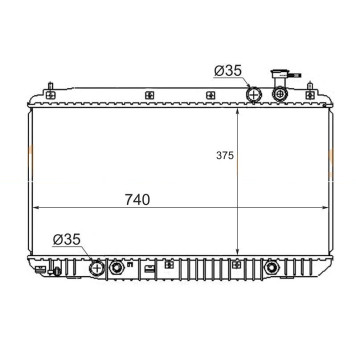 Радиатор CHERY TIGGO 2.4 4G64 05- <b>SAT CH0001</b>