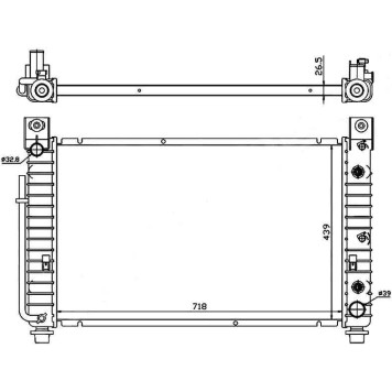 Радиатор CHEVROLET AVALANCHE / SUBURBAN / TAHOE / YUKON / / CADILLAC ESCALADE 4.8 / 5.3 99-06 <b>SAT CH0003</b>