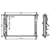 Радиатор CHEVROLET CAPTIVA / OPEL ANTARA / DAEWOO WINSTORM 2.4 / 3.2 07- <b>SAT CH0004</b>