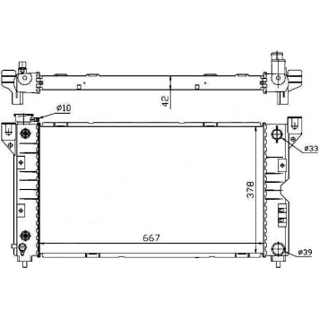 Радиатор CHRYSLER VOYAGER / TOWN&COUNTRY / DODGE CARAVAN 2.0 / 2.4 / 3.0 / 3.3 / 3.8 96-01 <b>SAT CR0002</b>