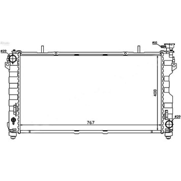 Радиатор CHRYSLER VOYAGER / TOWN&COUNTRY / DODGE CARAVAN 3.3 / 3.8 01-04 <b>SAT CR0002-01</b>