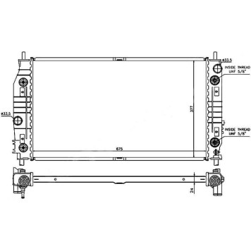 Радиатор CHRYSLER 300M / CONCORDE / LHS / DODGE INTREPID 2.7 / 3.2 / 3.5 98-04 <b>SAT CR0004</b>
