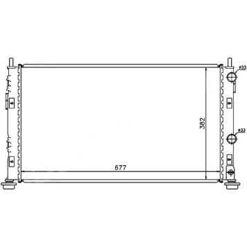 Радиатор CHRYSLER SEBRING / DODGE STRATUS / VOLGA SIBER 2.0 / 2.4 / 2.7 4D SED 2001-2007 <b>SAT CR0005-01</b>