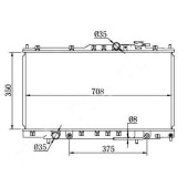 Радиатор CHRYSLER SEBRING / DODGE STRATUS / MITSUBISHI ECLIPSE 01- (на купэ) <b>SAT CR0005-01CPE</b>