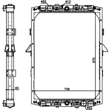 Радиатор DAF F95 TRUCK 87-97 <b>SAT DF0002</b>