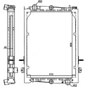 Радиатор DAF F65 / F75 / CF65 / CF75 / CF85 <b>SAT DF0004</b>