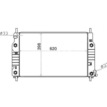 Радиатор FORD MONDEO 1.6 / 1.8 / 2.0 93-00 <b>SAT FD0004-AT</b>