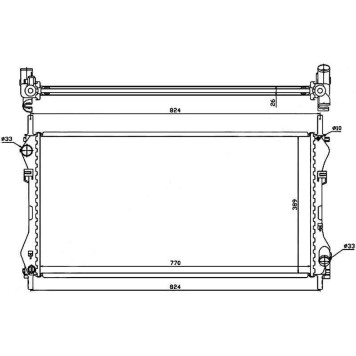 Радиатор FORD TRANSIT 2.0D / 2.0TD 00-06 W / O A / C <b>SAT FD0006</b>