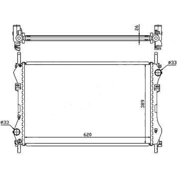 Радиатор FORD TRANSIT 2.4D / 2.4TD 00-06 <b>SAT FD0006-00</b>