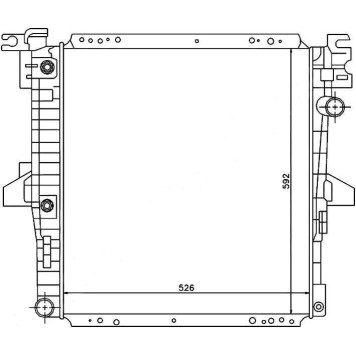 Радиатор FORD EXPLORER 4.0 96-02 / FORD RANGER USA / MAZDA B3000 / B4000 3.0 / 4.0 98-01 <b>SAT FD0007</b>