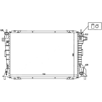 Радиатор FORD CROWN VICTORIA / LINCOLN TOWN CAR 4.6 98- <b>SAT FD0010</b>
