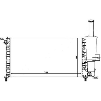 Радиатор FIAT PUNTO 1.2 99- <b>SAT FI0002</b>