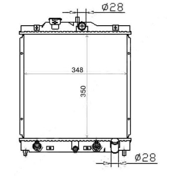 Радиатор HONDA CIVIC / DOMANI / PARTNER / HR-V 92- <b>SAT HD0001</b>