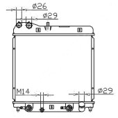 Радиатор HONDA FIT / JAZZ 5D 1.3 / 1.5 01-03 <b>SAT HD00013</b>