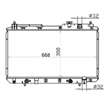 Радиатор HONDA CR-V 95-01 <b>SAT HD0004</b>