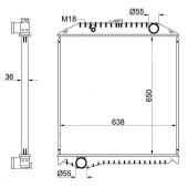Радиатор HINO RANGER / 500 J08C FD1 / FE1 / GD1 94- / NISSAN DIESEL / UD / CONDOR 05- <b>SAT HI0001-1</b>