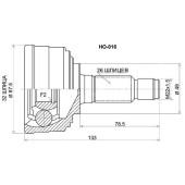 Шрус наружный HONDA ACCORD CA# / CIVIC EF# / INTEGRA DA# A18A / B20A / ZC / D15B 87-94 <b>SAT HO-016</b>