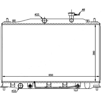 Радиатор HYUNDAI ACCENT / VERNA / / DODGE ATTITUDE 1.6 06- <b>SAT HY0001</b>