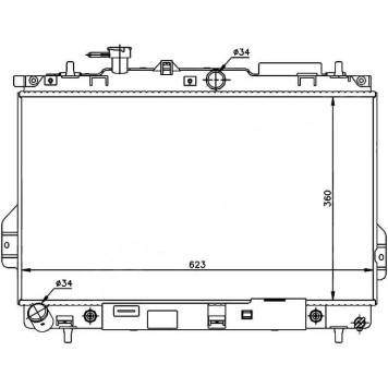 Радиатор HYUNDAI MATRIX MPV 1.5D / 1.6 / 1.8 01- <b>SAT HY0010</b>