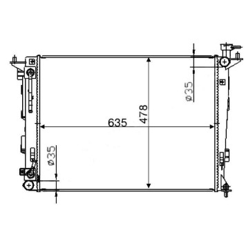 Радиатор KIA SPORTAGE / HYUNDAI IX35 2.0 / 2.4 10- <b>SAT HY0014</b>