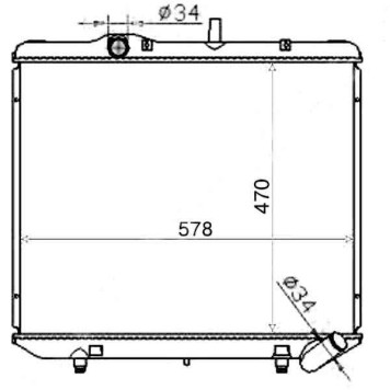 Радиатор SSANG YONG ISTANA / / MERCEDES MB140 95- <b>SAT HY00140</b>