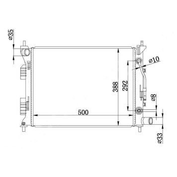 Радиатор HYUNDAI SOLARIS / KIA RIO III 11- <b>SAT HY0016</b>