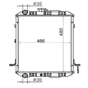 Радиатор ISUZU ELF 4.3 90-99 / BOGDAN E-2 4HG1 <b>SAT IS0001-4.3</b>