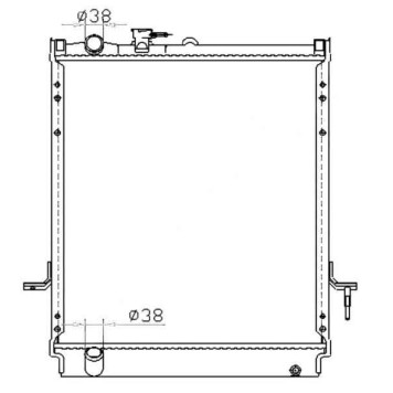 Радиатор ISUZU ELF NPR75 4HK1\4HF1 5.2 99- <b>SAT IS0001-4.8</b>