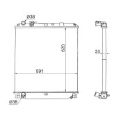 Радиатор ISUZU ELF FSR90 / NPR81 04- (пластинчатый) <b>SAT IS0002-FSR</b>