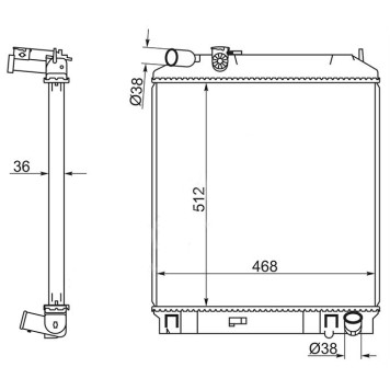 Радиатор ISUZU ELF NPR / NKR85 05-10 4JJ1 <b>SAT IS0004-1</b>