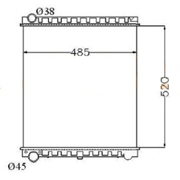 Радиатор ISUZU ELF / NISSAN ATLAS NKR71 / NPR72 4HF1 / 4HG1 MAZDA TITAN WG# 4HF1 / 4HG1 VS / TF без горловины <b>SAT IS0006</b>