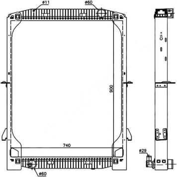 Радиатор IVECO EUROSTAR / EUROTECH 9 / 1992- 4 / 1995 <b>SAT IV0001-1</b>