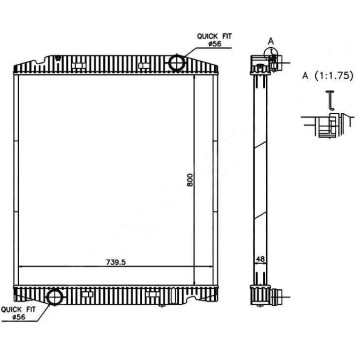 Радиатор IVECO STRALIS / TRAKKER 02- <b>SAT IV0002</b>
