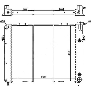 Радиатор JEEP GRAND CHEROKEE V8 5.2 / 5.9 93-99 <b>SAT JP0001-93</b>