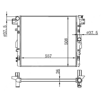 Радиатор JEEP WRANGLER RUBICON 07- <b>SAT JP0002-07</b>