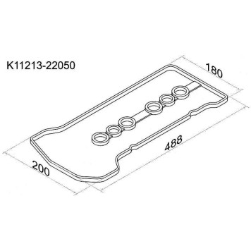 Прокладка клапанной крышки TOYOTA 1ZZ-FE, 00- <b>SAT K11213-22050</b>